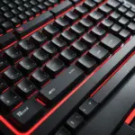 Illustration for Black And Red Gaming Keyboard